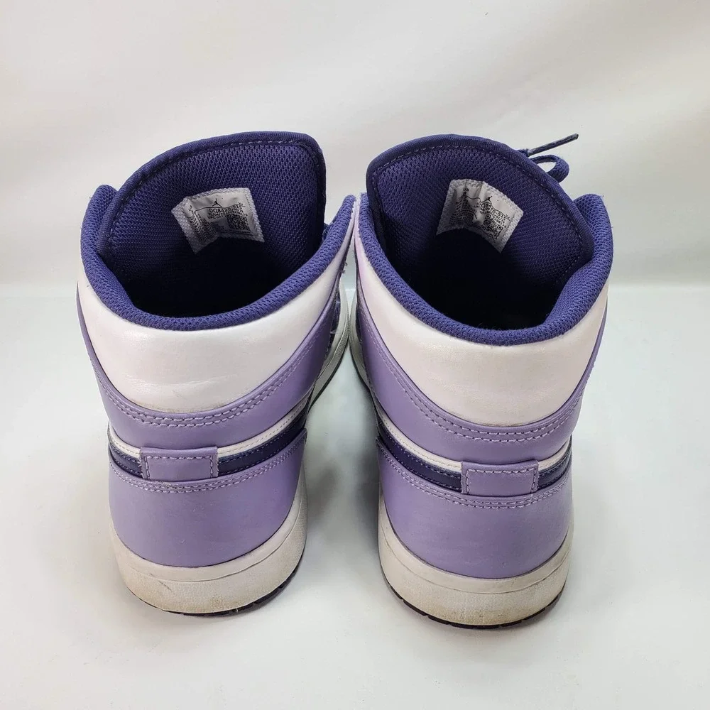 Nike Air Jordan 1 Mid Sky J‎ Purple Men Sz 8 Basketball Sneakers DQ8426-515